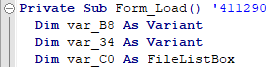 VB Decompiler declare variables