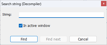 VB Decompiler String Search