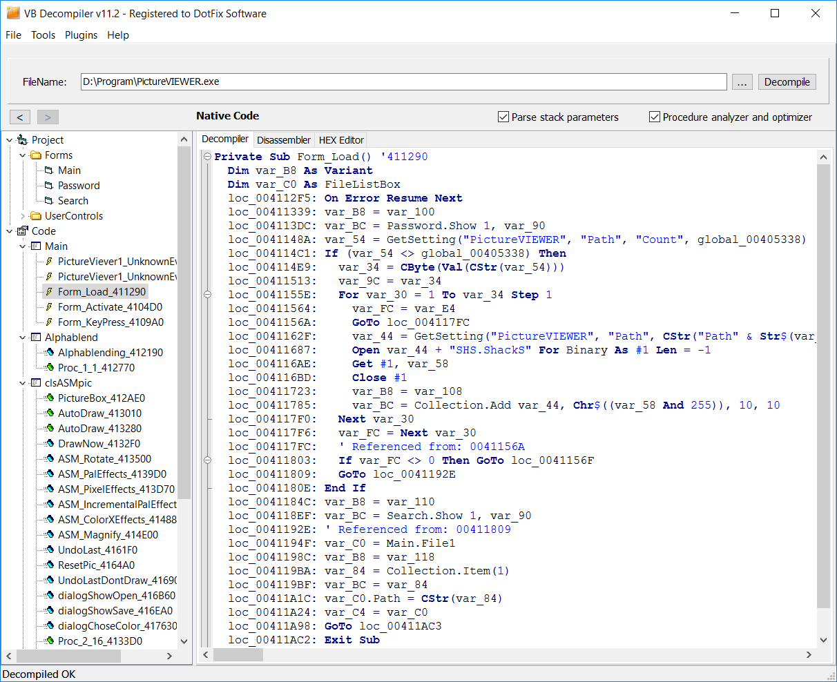 Native Code Example