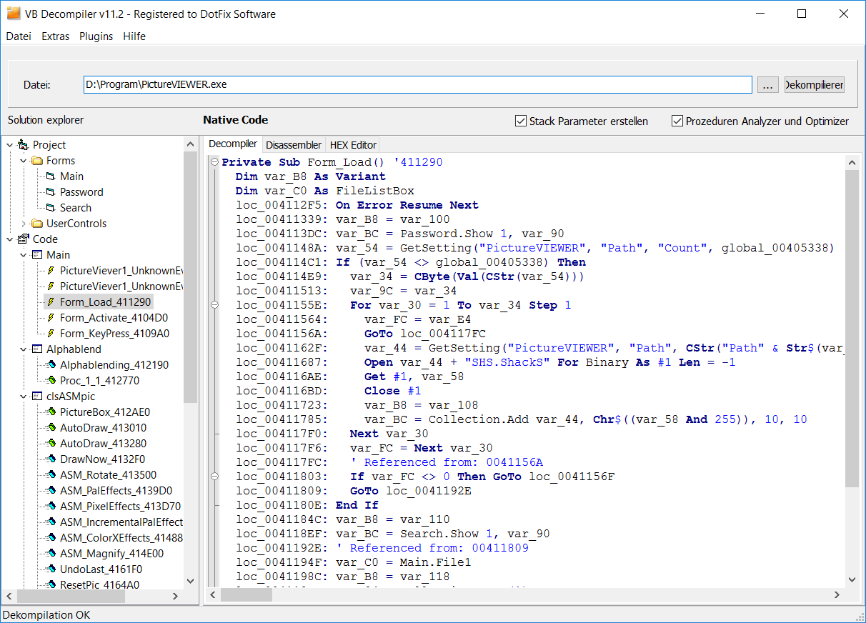 Native Code Example