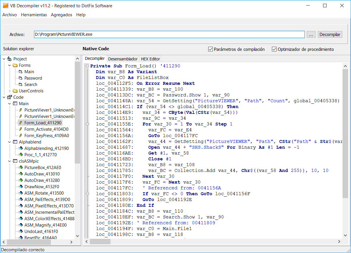 Native Code Example