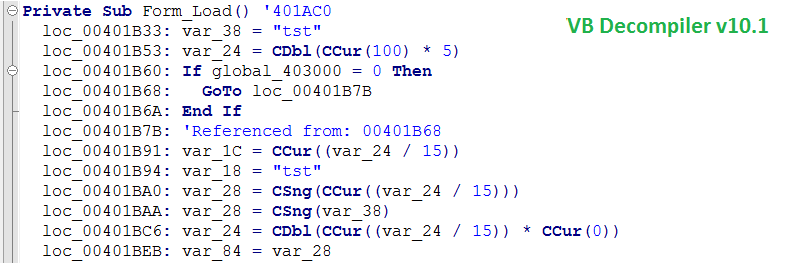 VB Decompiler v10.1