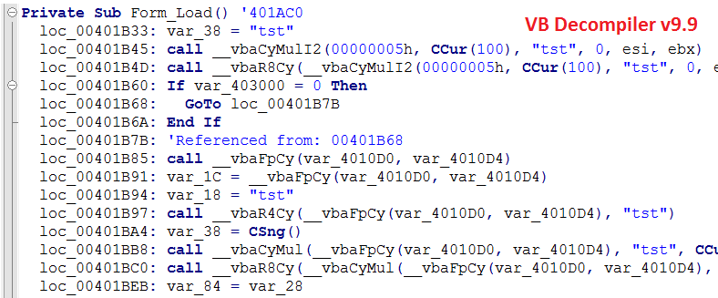 VB Decompiler v9.9