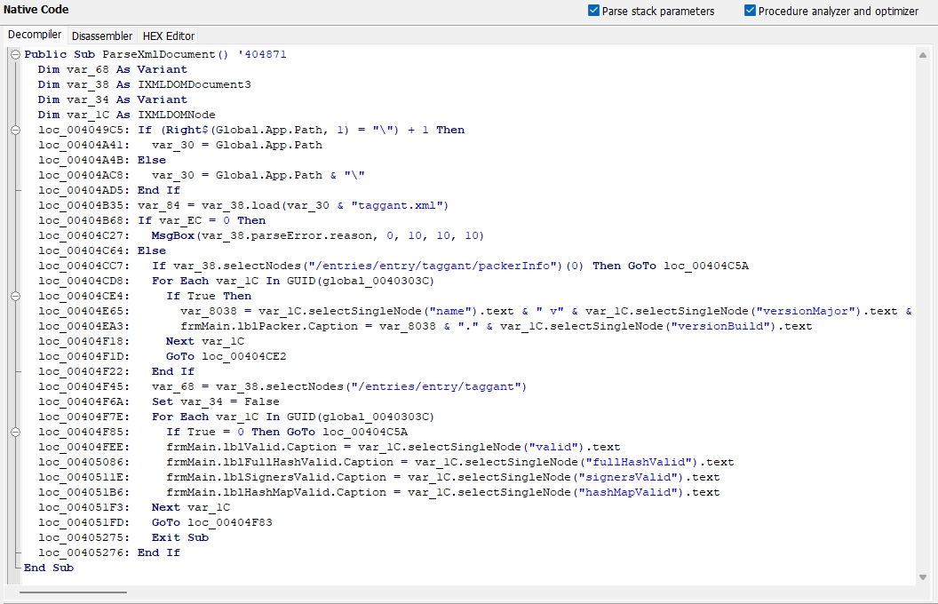 VB Decompiler new parser for ActiveX files TypeLib information