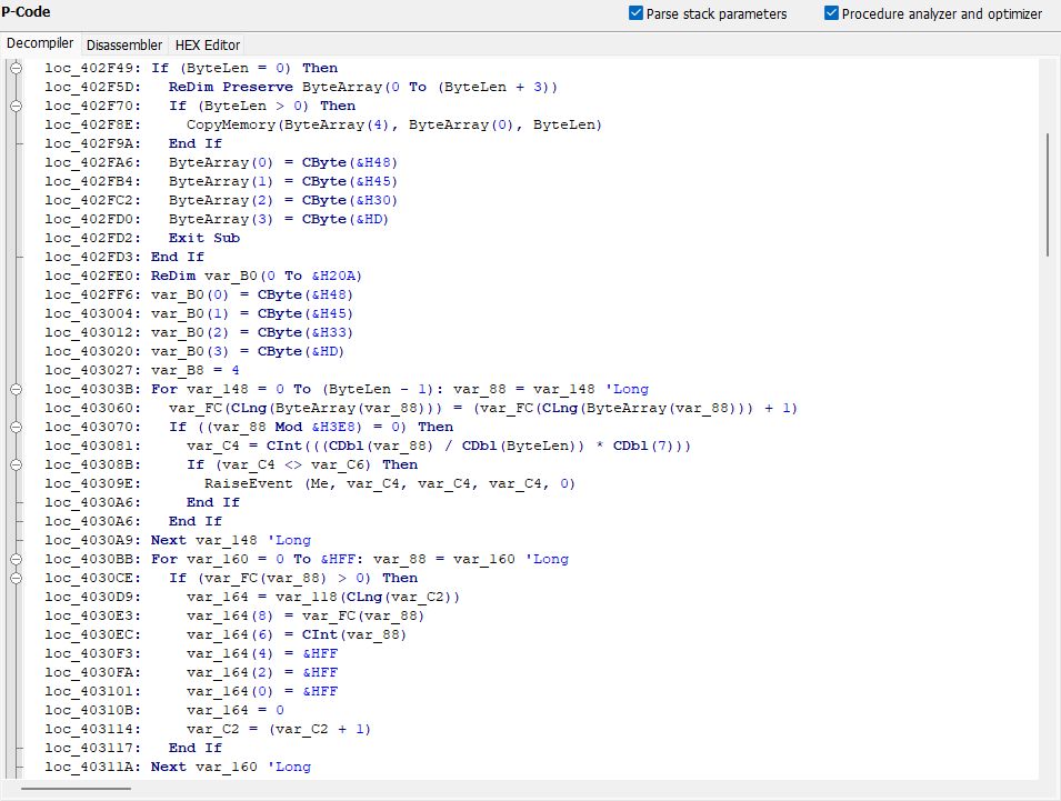 VB Decompiler Public variables and arrays of the Visual Basic 6.0 classes