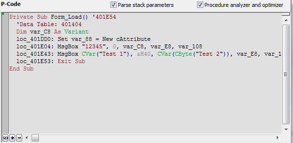 VB Decompiler 9.0 classes